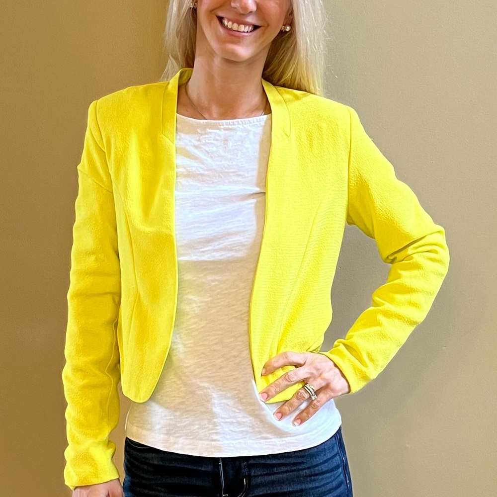 DECREE lined yellow blazer